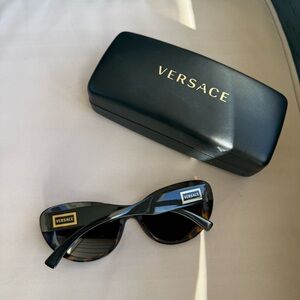 Versace Tortoise Shell Sunglasses with Black Case